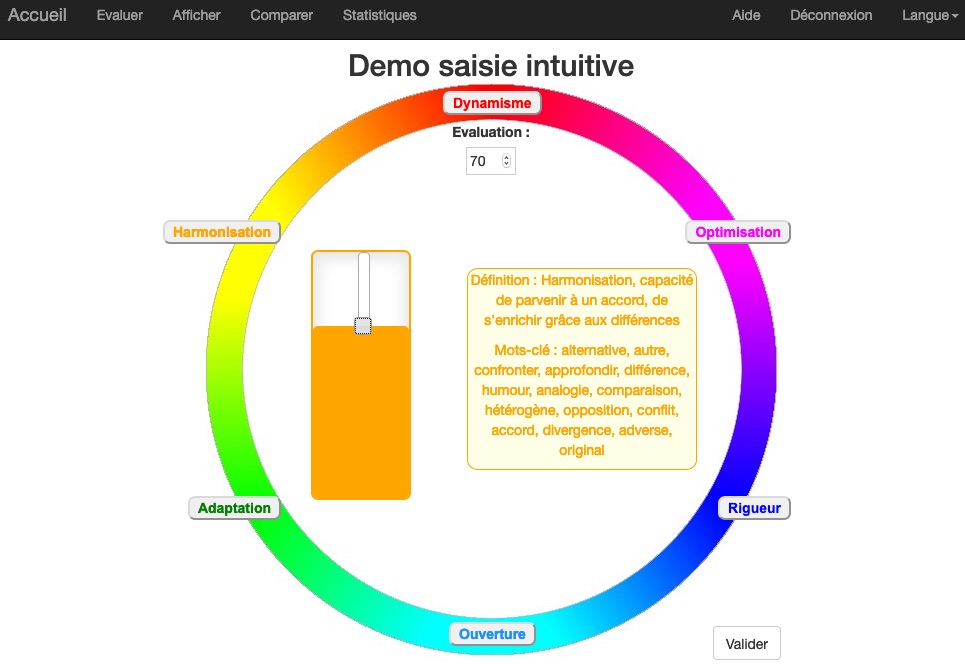 Saisie évaluation
